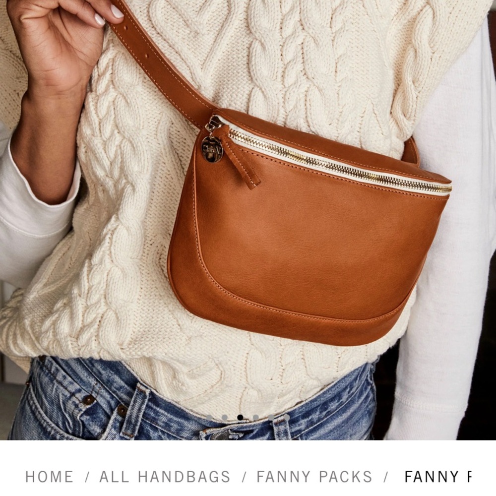 Clare V. Brown Leather Fanny Pack